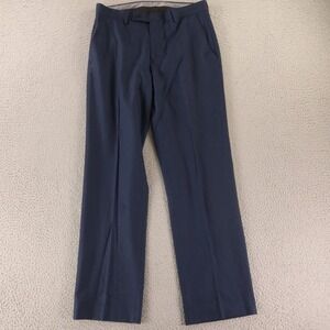 Van Heusen Pants Mens 30x30 Blue Micro Dot Textured Casual Trousers Slacks